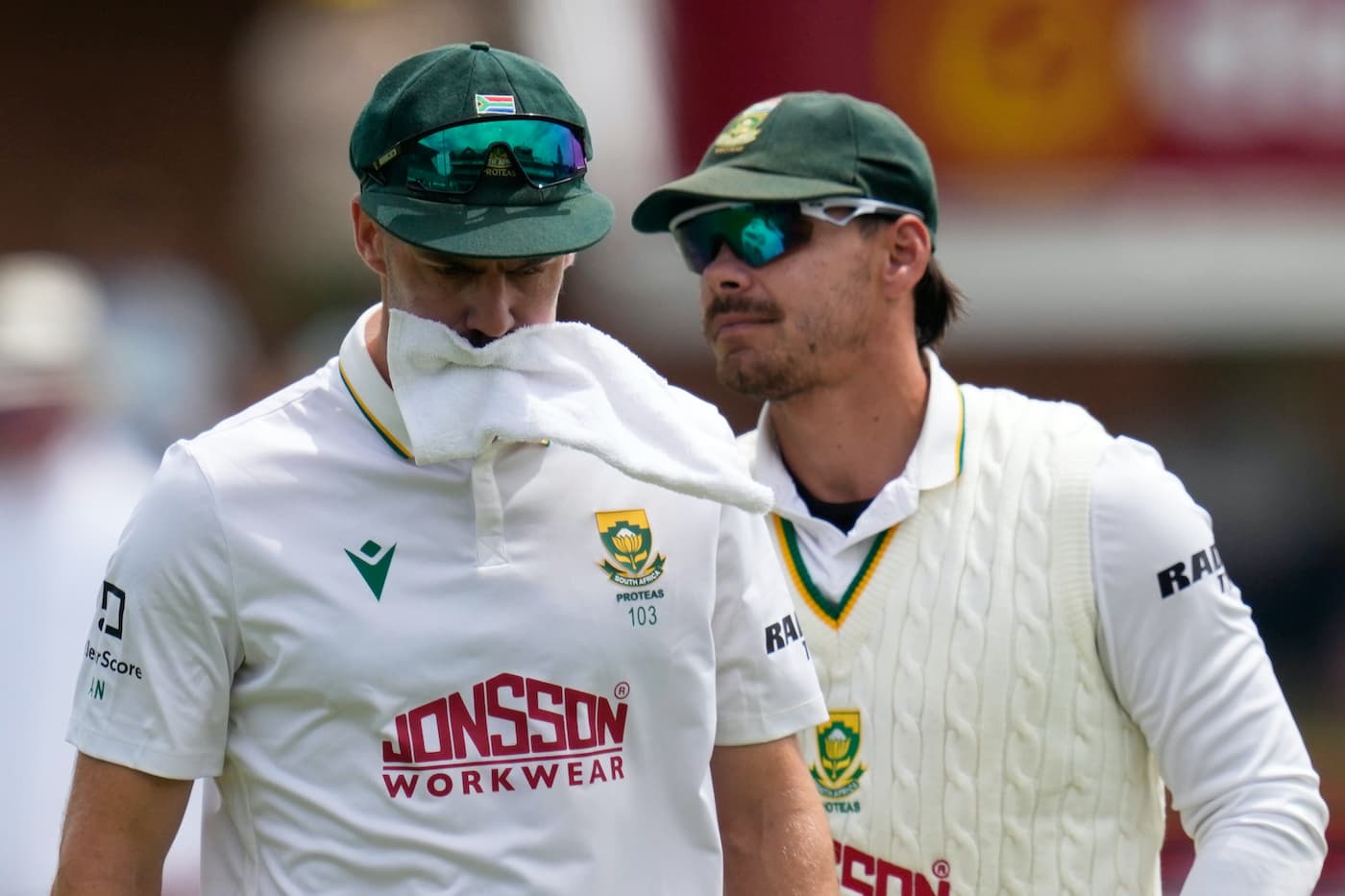 Anrich Nortje sidelined during second Test against Australia